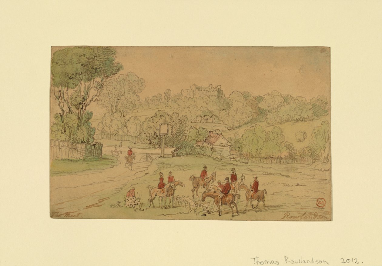 Tájkép vadászjelenettel alkotó: Thomas Rowlandson