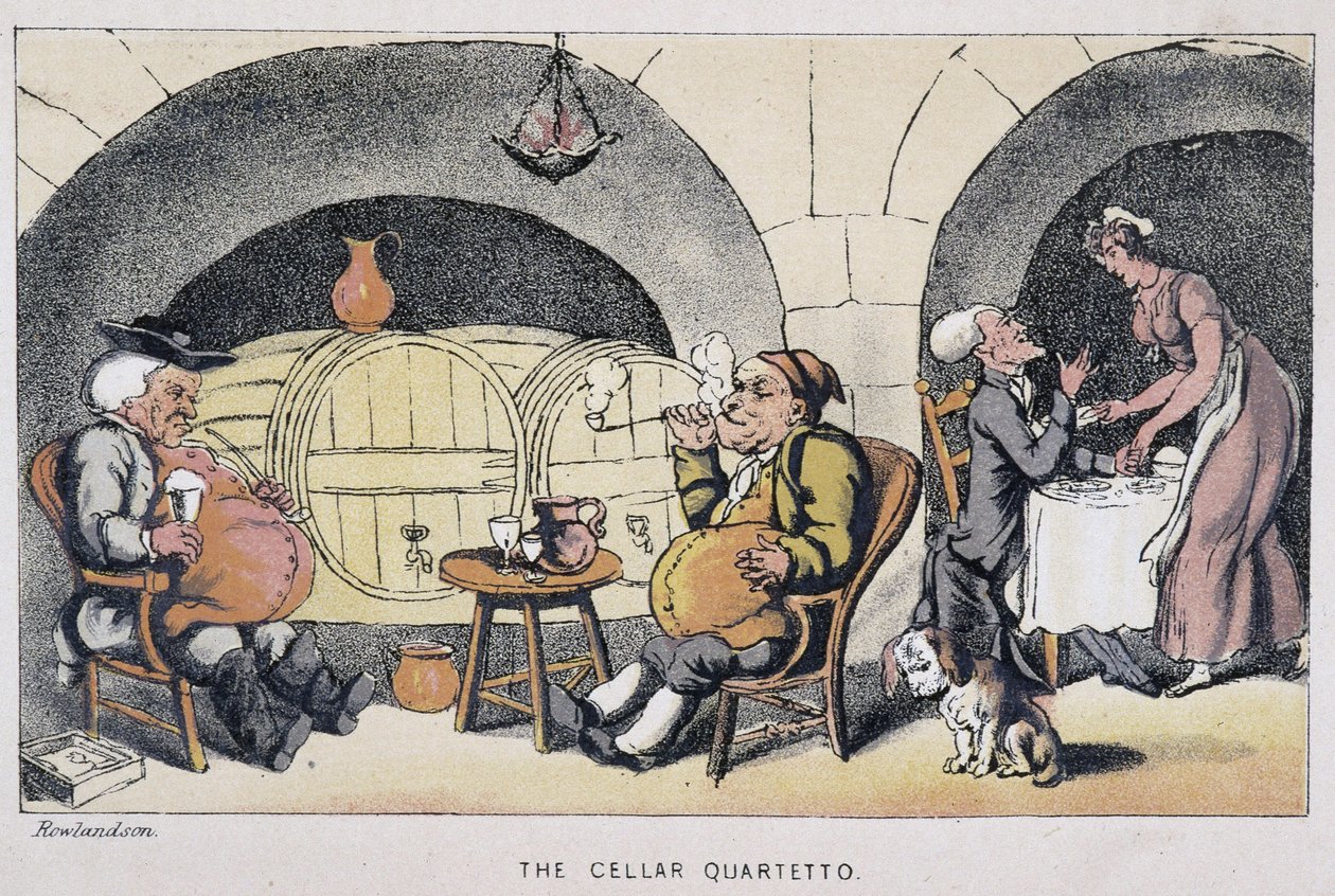 Le docteur dans un cellar ou un cave - a „” Doctor Syntax három körútjában: a festői vigasz és feleség keresésében” William Combe, ill. Rowlandson alkotó: Thomas Rowlandson