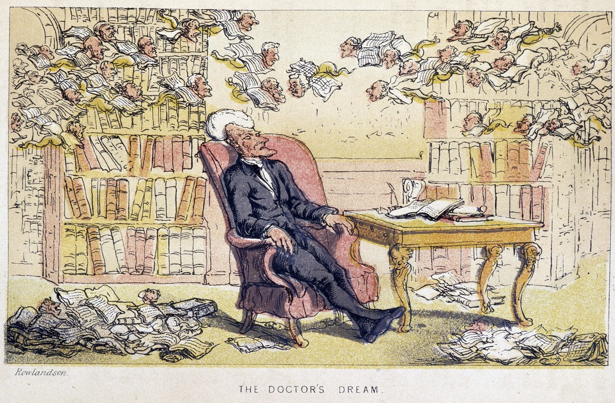 Le rêve du docteur - a "" Doctor Syntax "három turnéjában: a festői vigasz és feleség keresésében" William Combe, ill. Rowlandson alkotó: Thomas Rowlandson