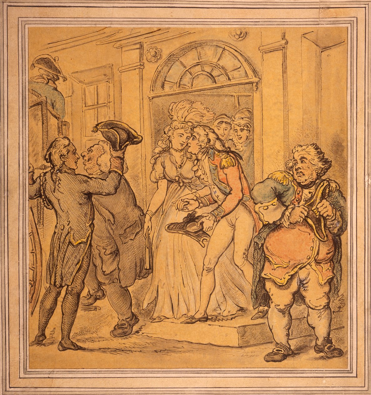 Buli után távozás, 18. század vége-19. század eleje alkotó: Thomas Rowlandson