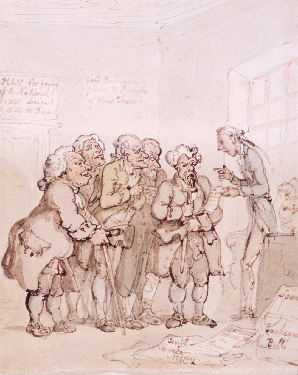 Kölcsönvállalkozók, 18. század vége-19. század eleje alkotó: Thomas Rowlandson