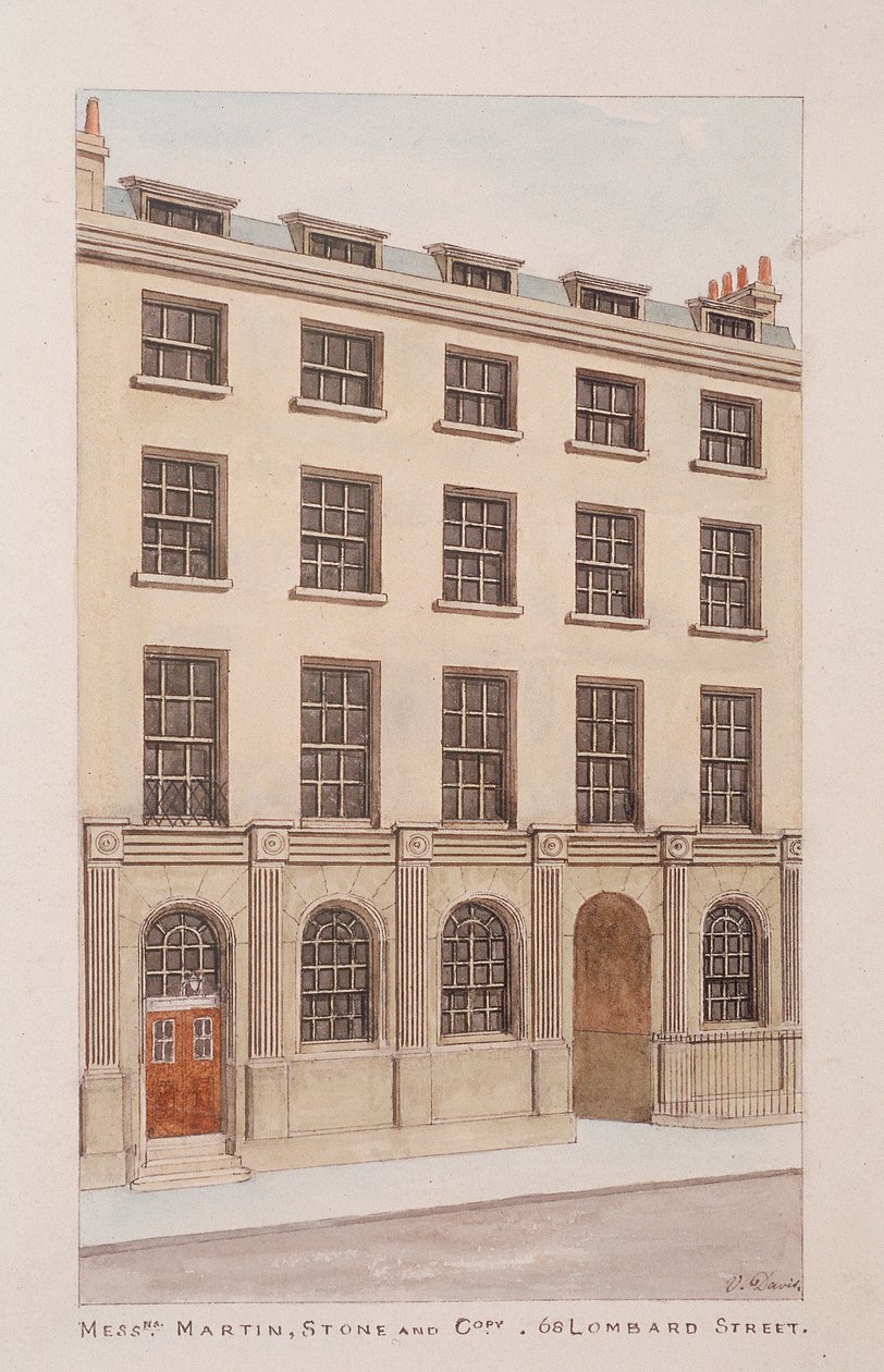 Lombard Street, London, 1850 alkotó: Thomas Rowlandson