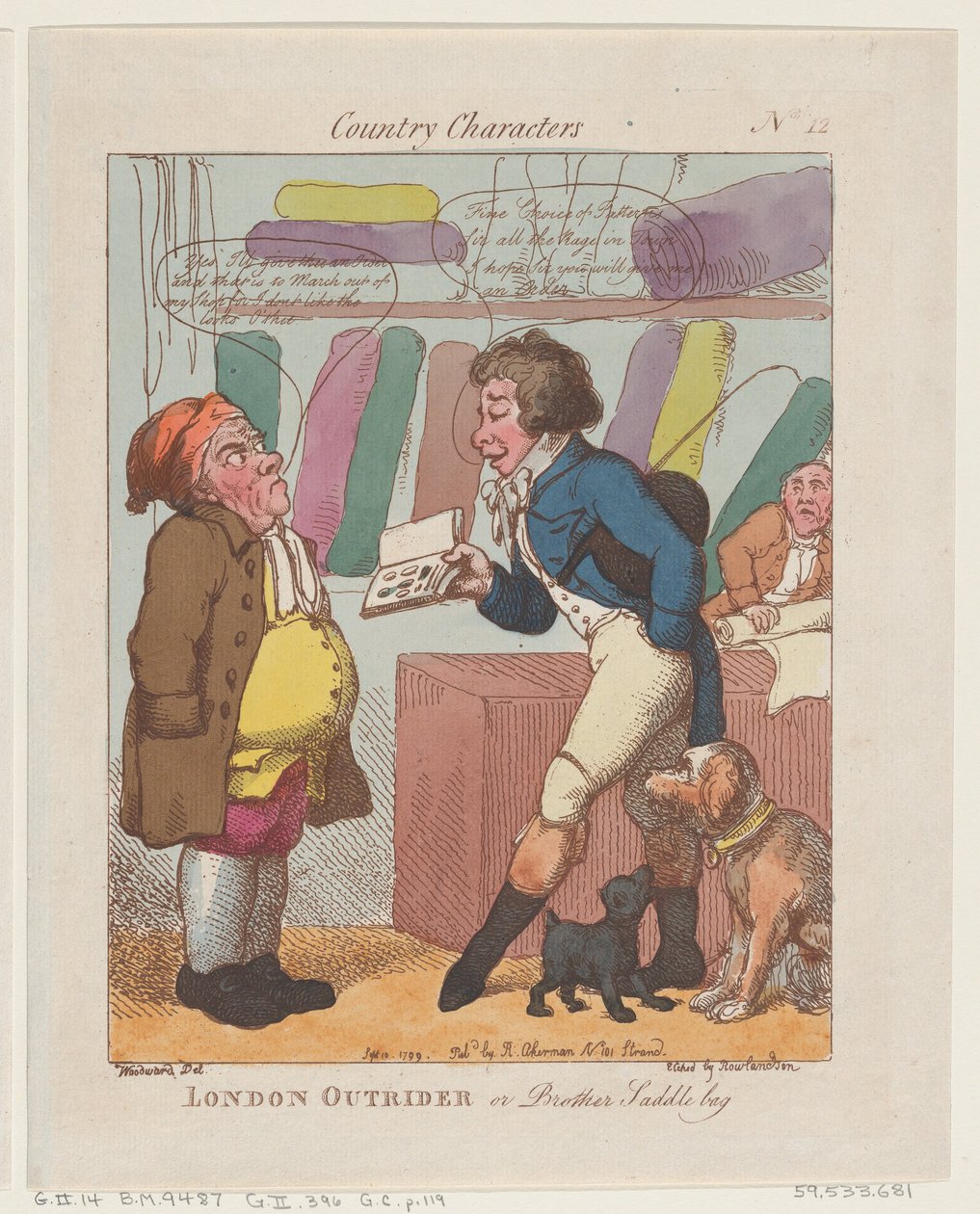 London Outrider, vagy Brother Saddlebag, 1799. szeptember 10., 1799. szeptember 10. alkotó: Thomas Rowlandson