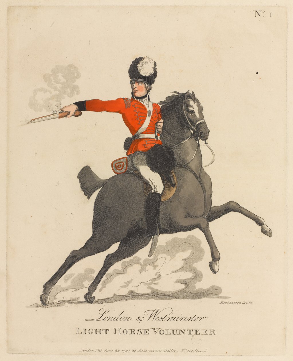 London és Westminster Light Horse önkéntes alkotó: Thomas Rowlandson