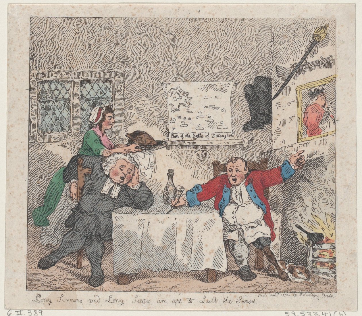 A hosszú prédikációk és a hosszú ostromok alkalmasak az érzékek elaltatására, 1783. február 11., 1783. február 11. alkotó: Thomas Rowlandson