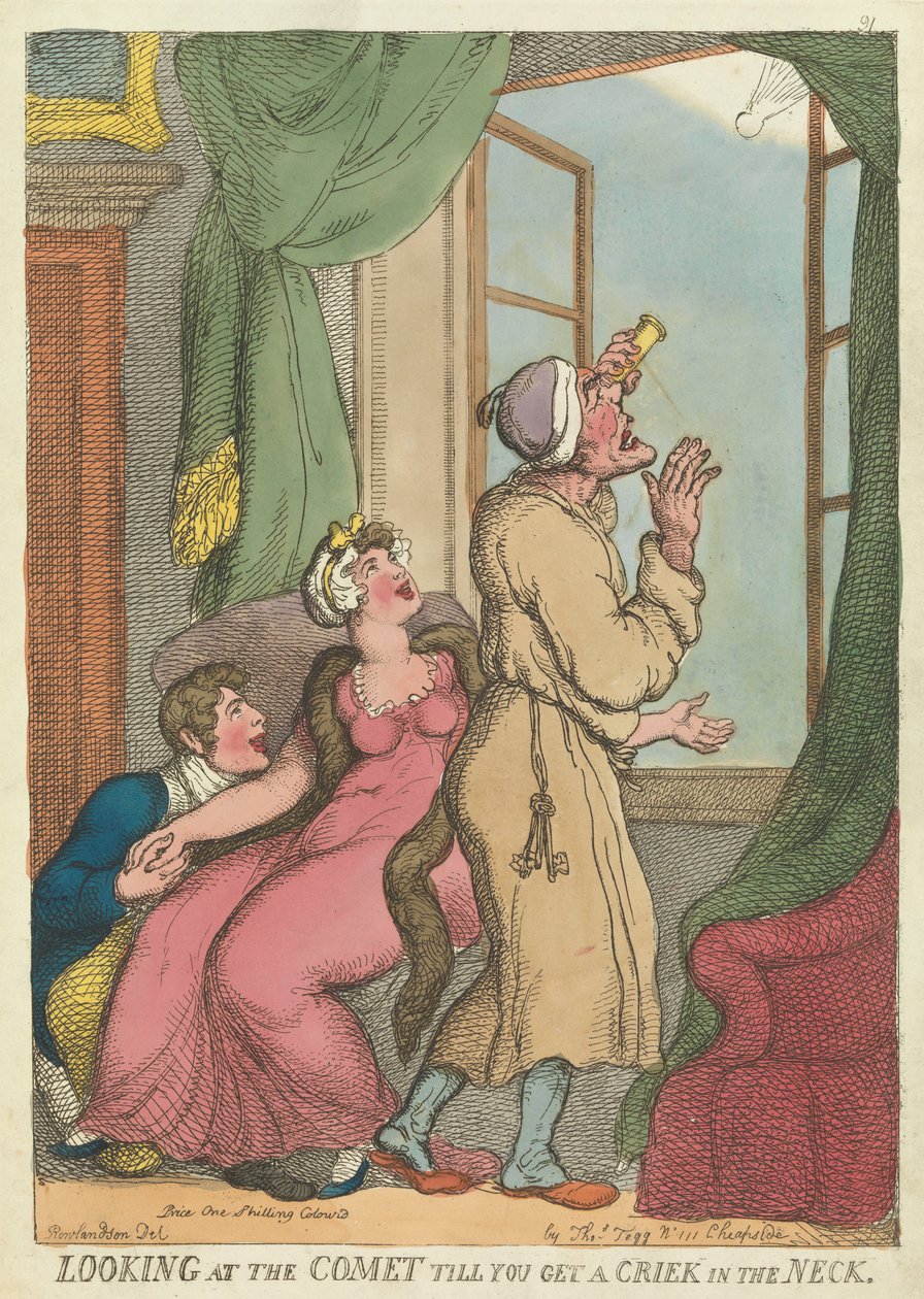 "Az üstököst nézni, amíg a nyakadba nem jön a krikett alkotó: Thomas Rowlandson