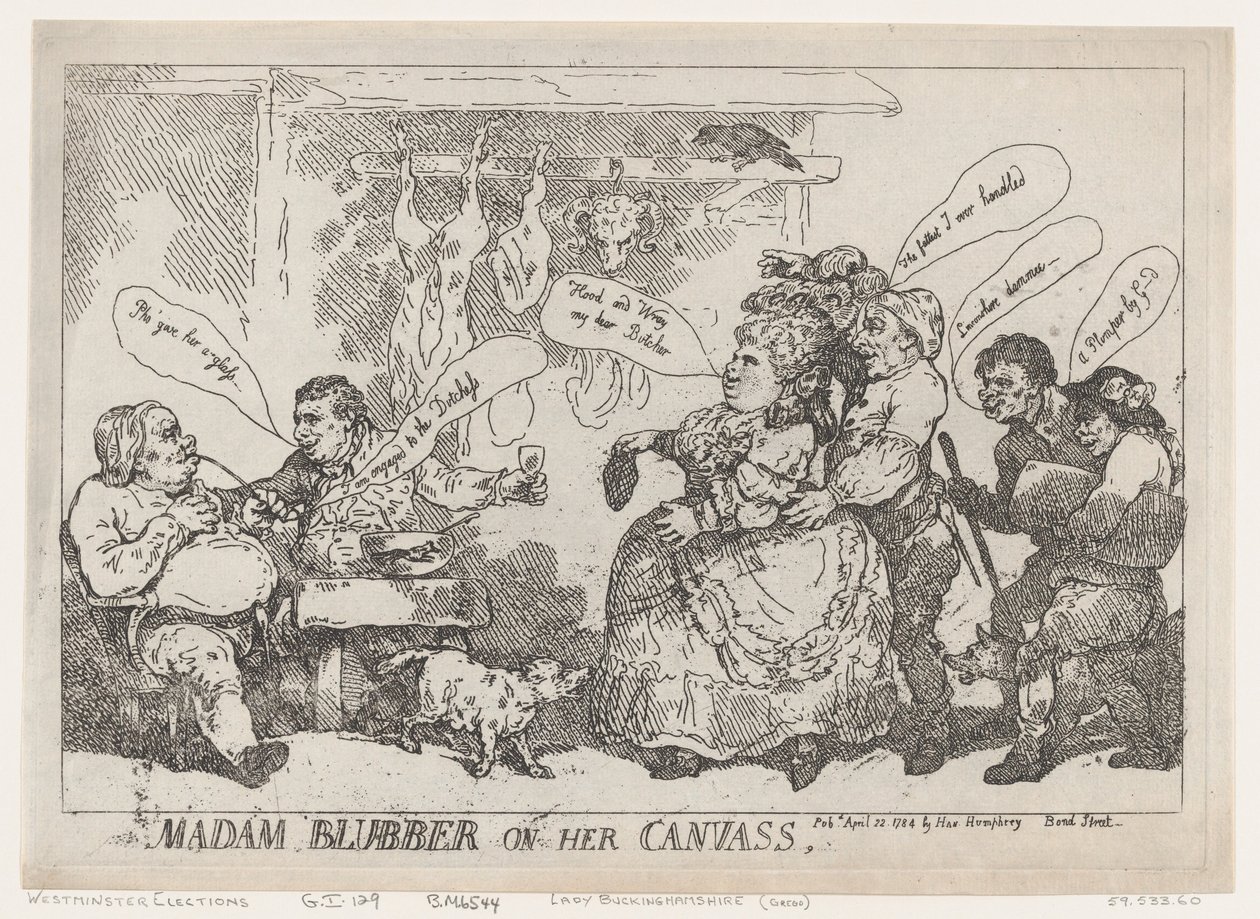 Madam Blubber On Her Canvass, 1784. április 22., 1784. április 22. alkotó: Thomas Rowlandson