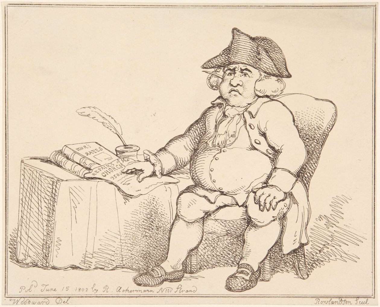 Man at Table alkotó: Thomas Rowlandson