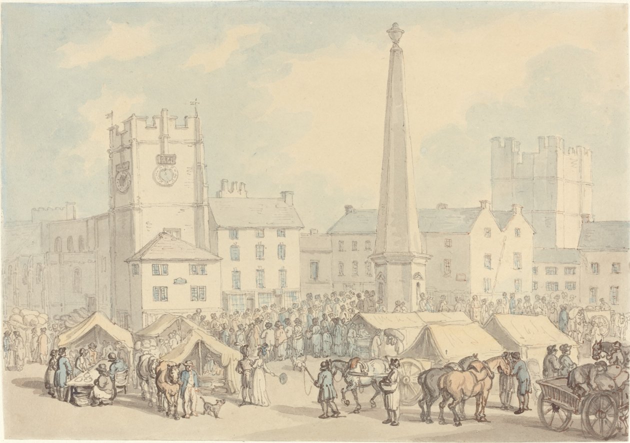 Piacnap a yorkshire-i Richmondban alkotó: Thomas Rowlandson