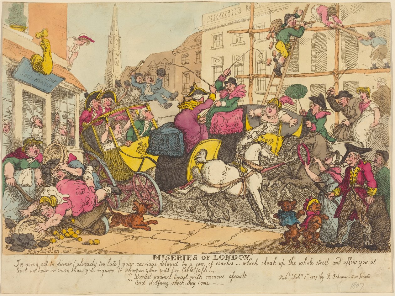London nyomorúságai alkotó: Thomas Rowlandson