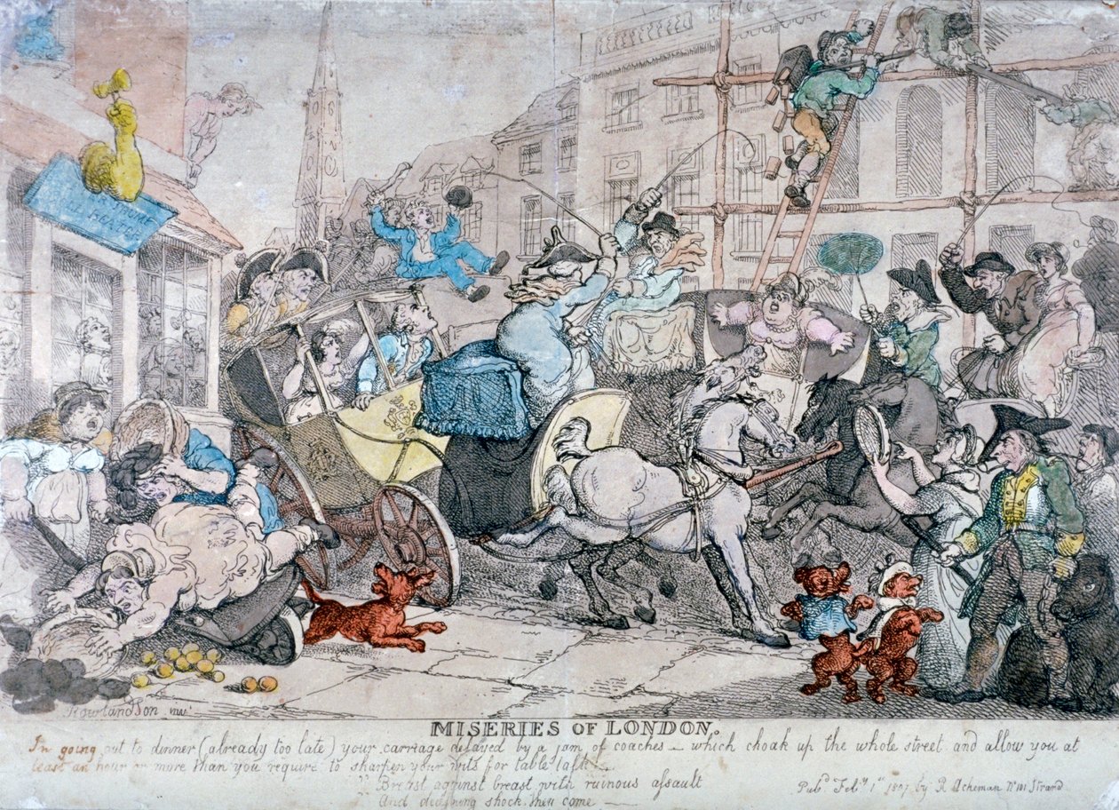 "London nyomorúságai...", 1807 alkotó: Thomas Rowlandson