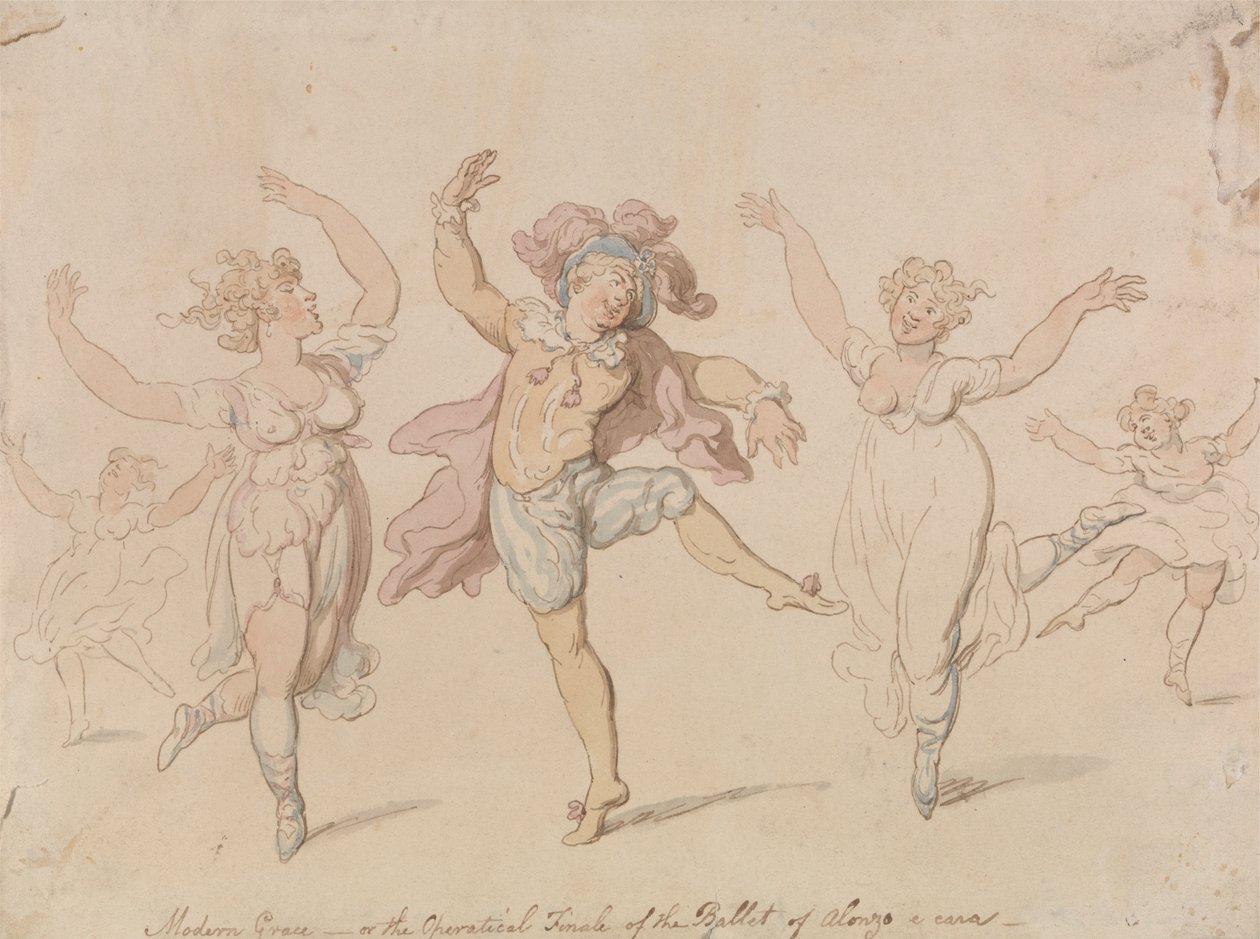 Modern Grace...Alonzo e Cara balettje alkotó: Thomas Rowlandson