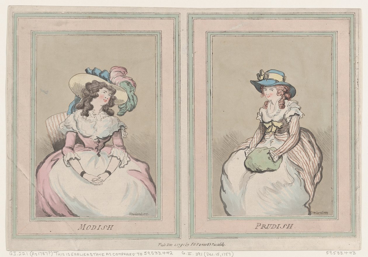 Modish és Prudish, 1791. december 1., 1791. december 1. alkotó: Thomas Rowlandson
