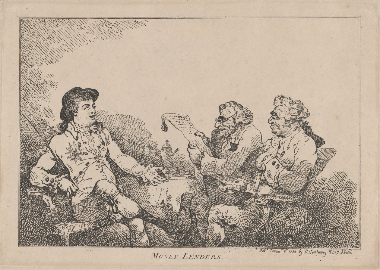 Pénzkölcsönzők, 1784. november 8., 1784. november 8. alkotó: Thomas Rowlandson