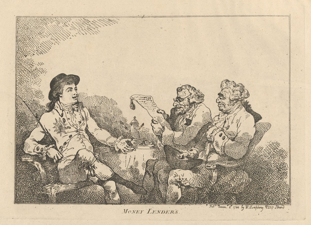 Pénzkölcsönzők, 1784. november 8., 1784. november 8. alkotó: Thomas Rowlandson