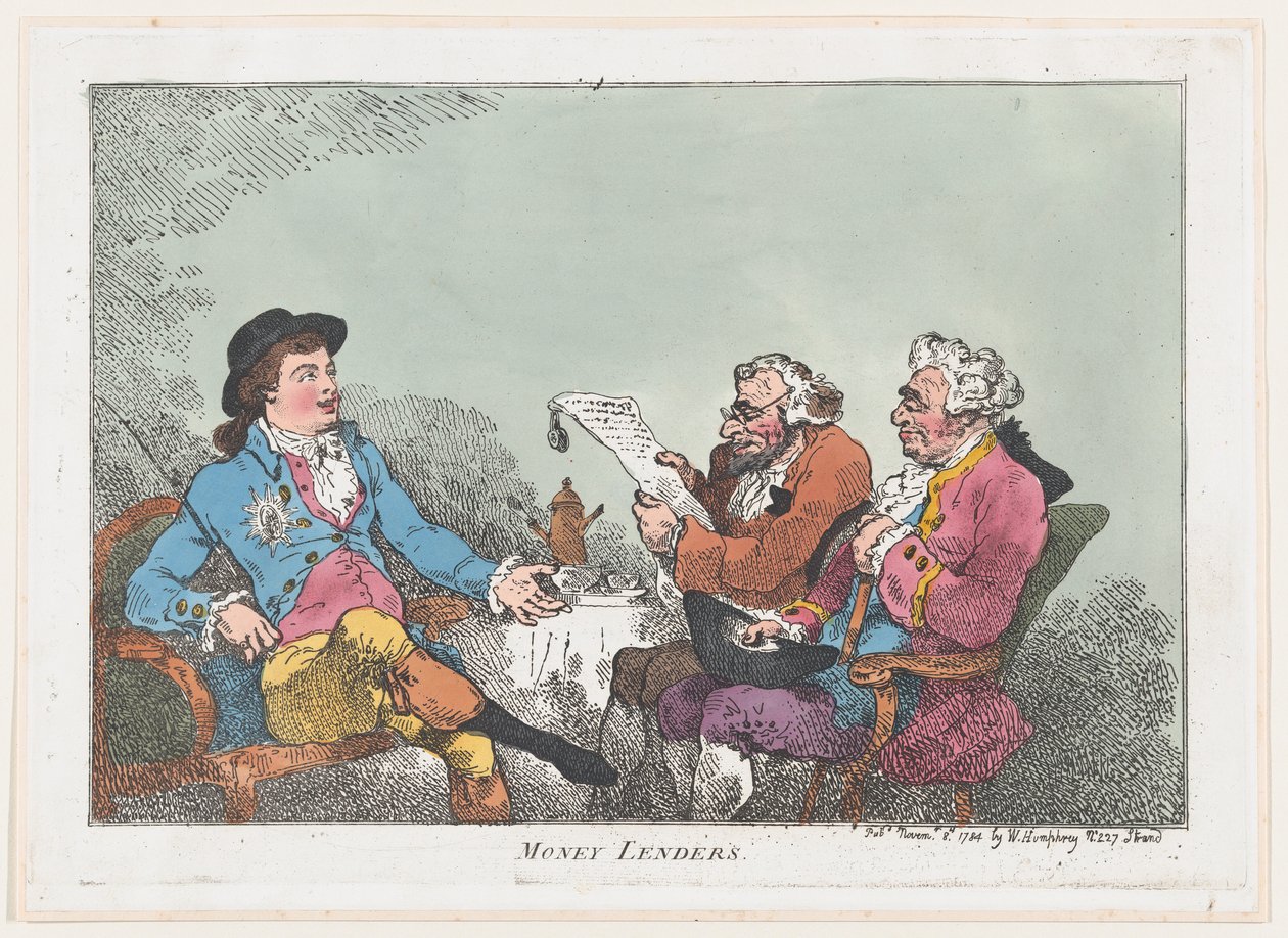 Pénzkölcsönzők, 1784. november 8., 1784. november 8. alkotó: Thomas Rowlandson