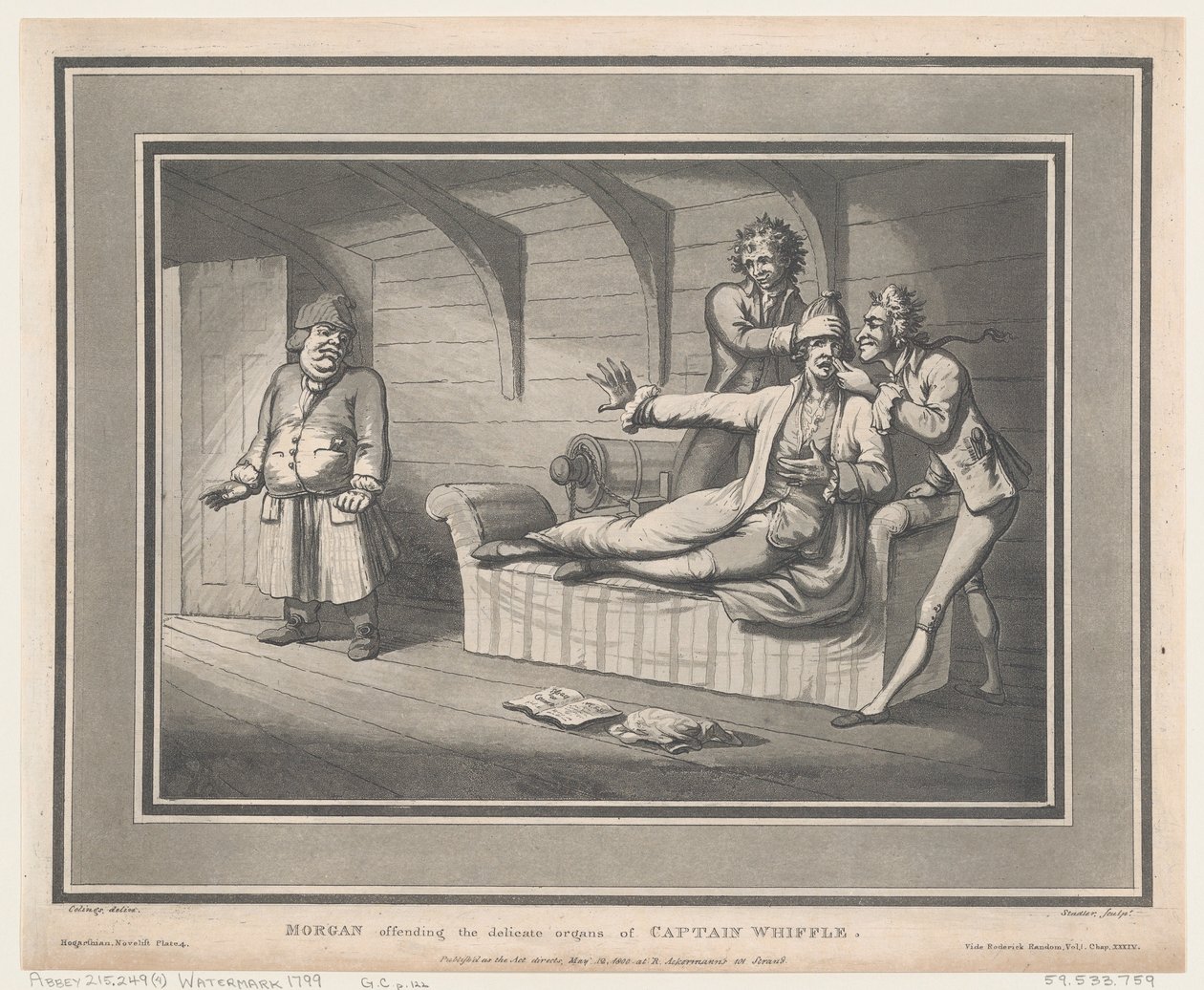 Morgan Offending The Delicate Organs of Whiffle kapitány, 1800. május 12., 1800. május 12. alkotó: Thomas Rowlandson