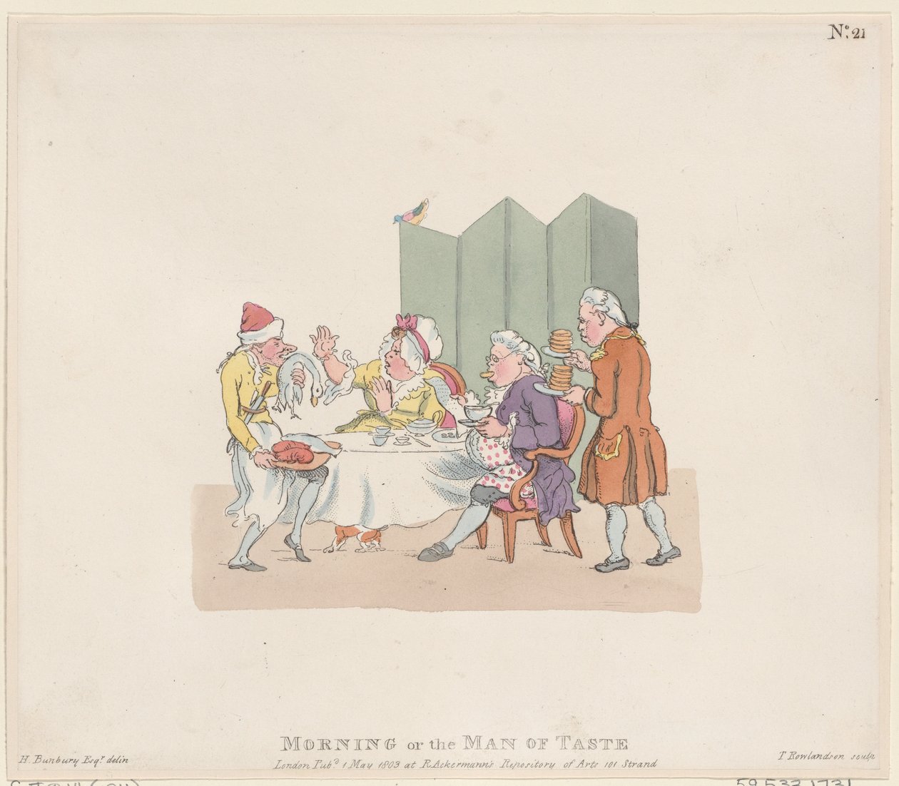 Reggel, vagy, az ízlés embere, 1803. május 1., 1803. május 1. alkotó: Thomas Rowlandson