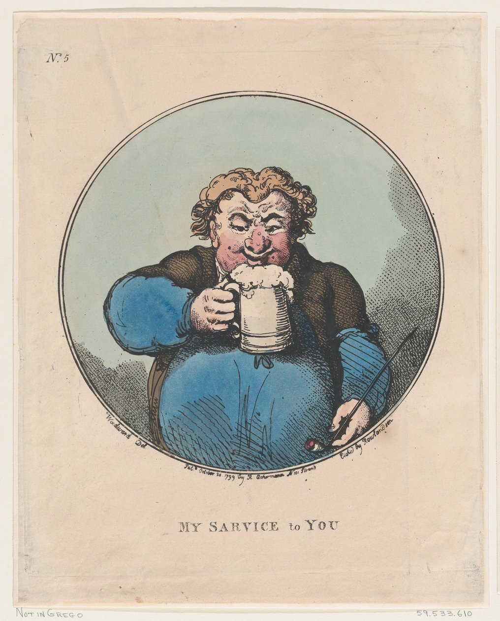 Szolgálatom Neked, 1799. október 20., 1799. október 20. alkotó: Thomas Rowlandson