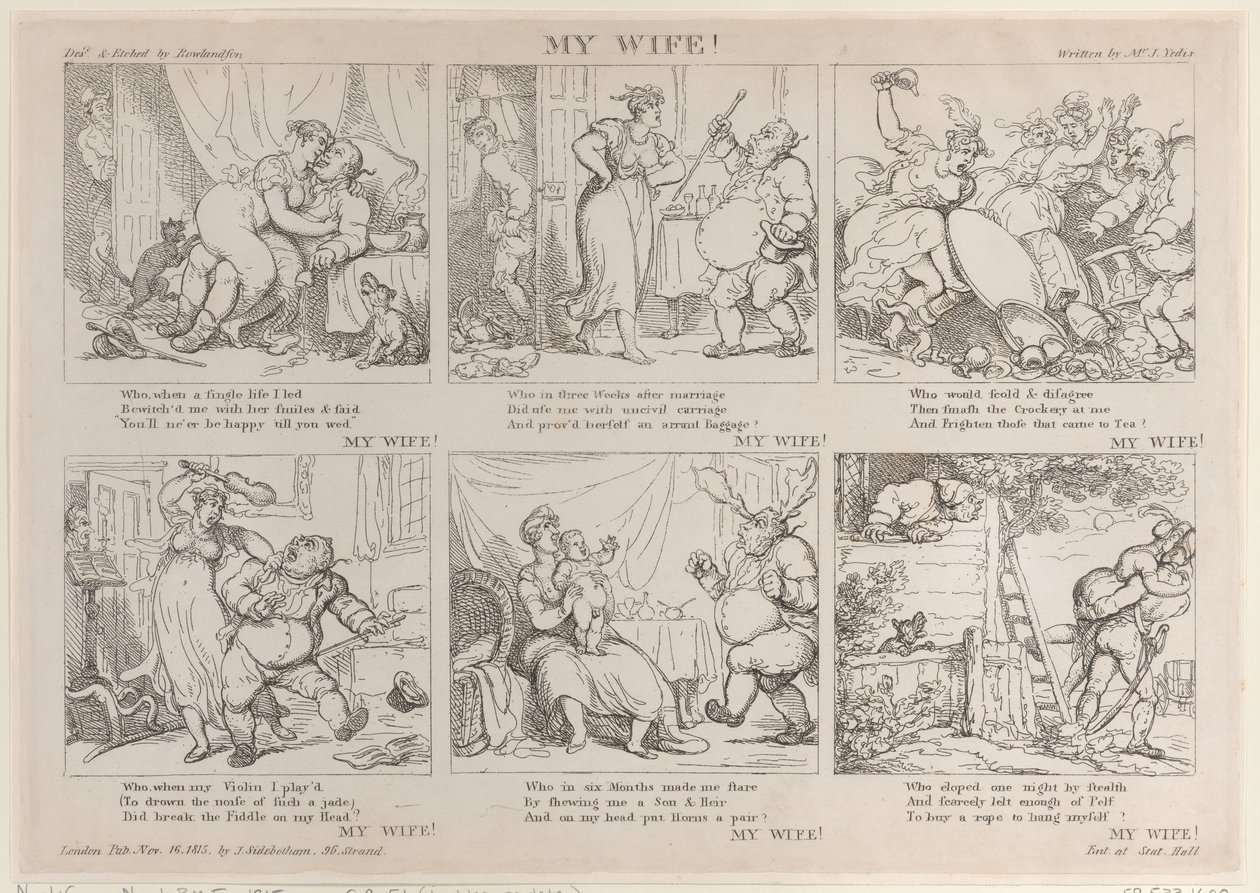Feleségem!, 1815. november 16., 1815. november 16. alkotó: Thomas Rowlandson