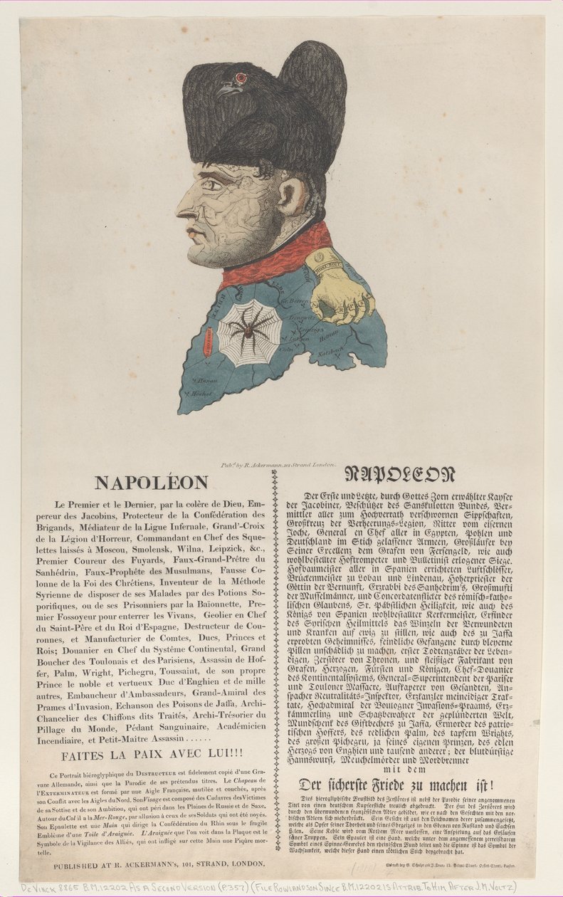 Napóleon, 1814. március, 1814. március. alkotó: Thomas Rowlandson