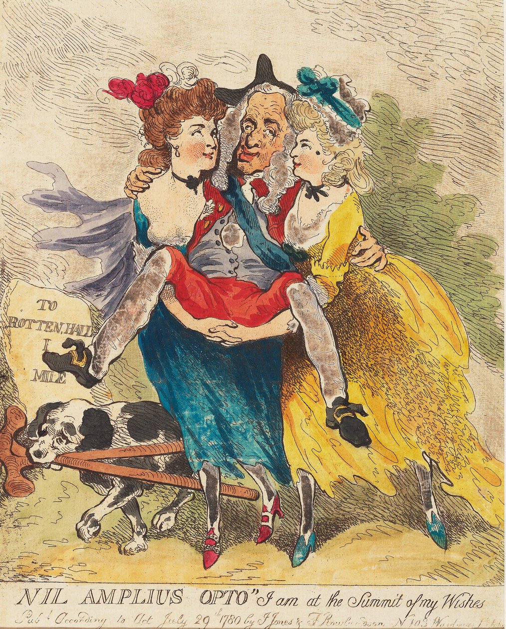 Nil Amplius Opto Kívánságaim csúcsán vagyok, kocsma. 1780 (kézzel színezett metszet alkotó: Thomas Rowlandson
