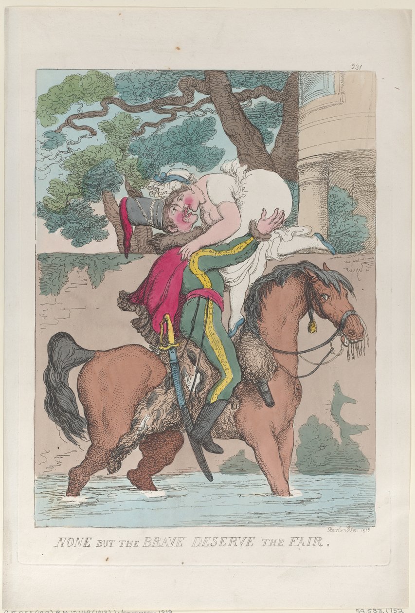 Egyik sem, de a bátrak megérdemlik a tisztességet, 1813., 1813. alkotó: Thomas Rowlandson