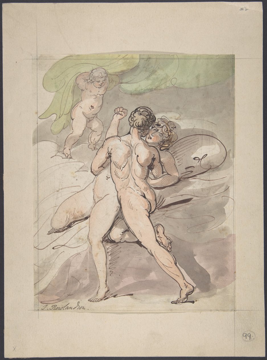 Ölelkező meztelen pár alkotó: Thomas Rowlandson