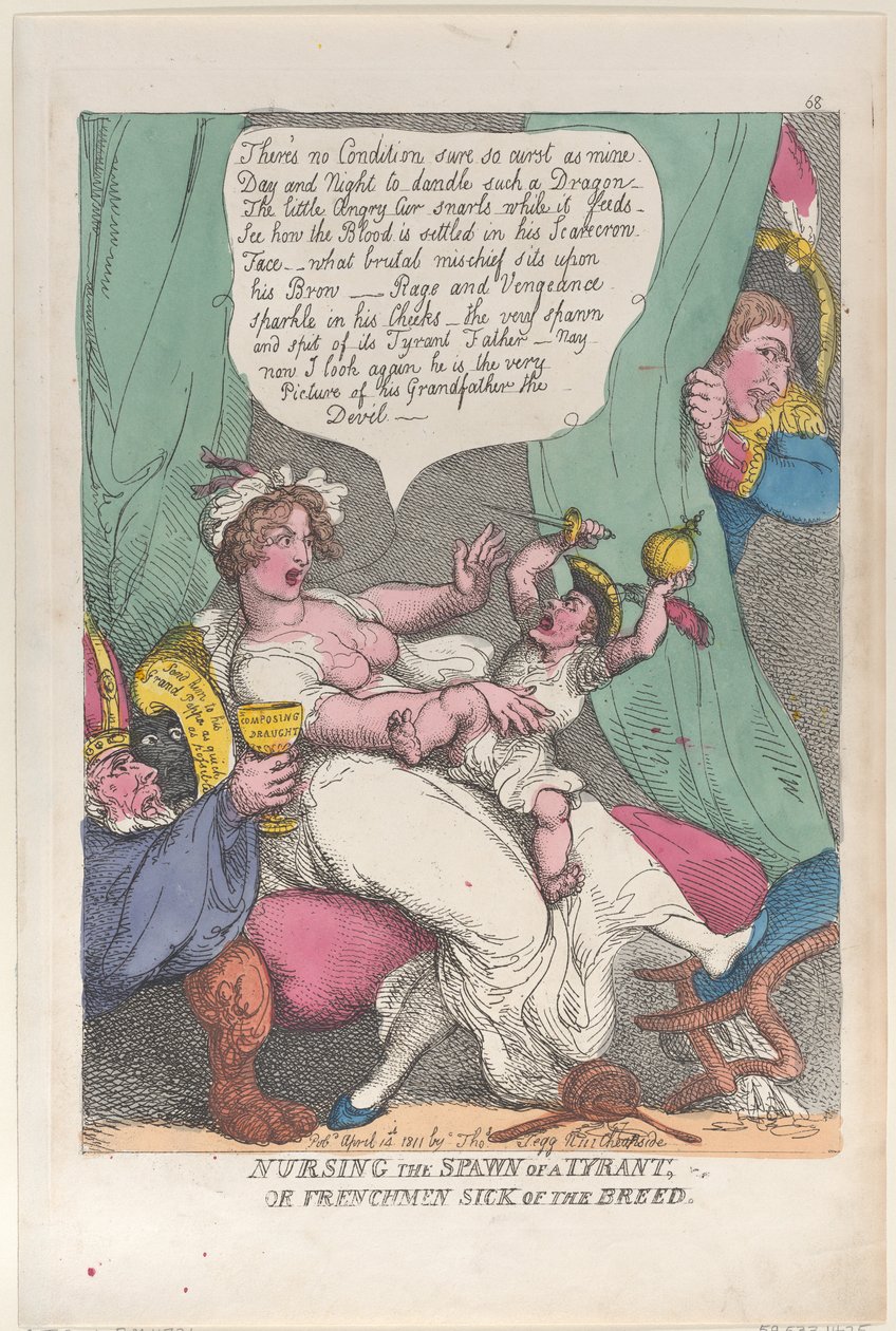 Nursing the Spawn of a Tyrant, 1811. április 14., 1811. április 14. alkotó: Thomas Rowlandson