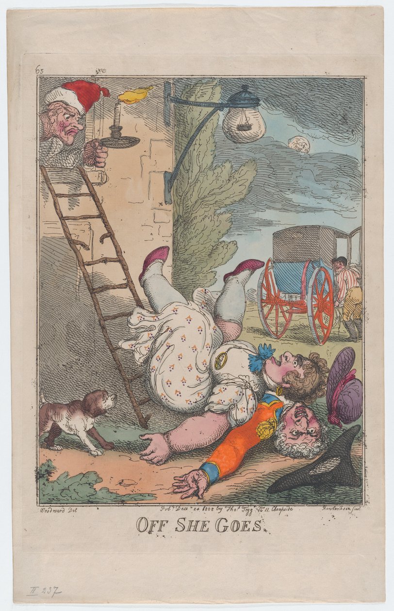 Off She Goes, 1808. december 24., 1808. december 24. alkotó: Thomas Rowlandson