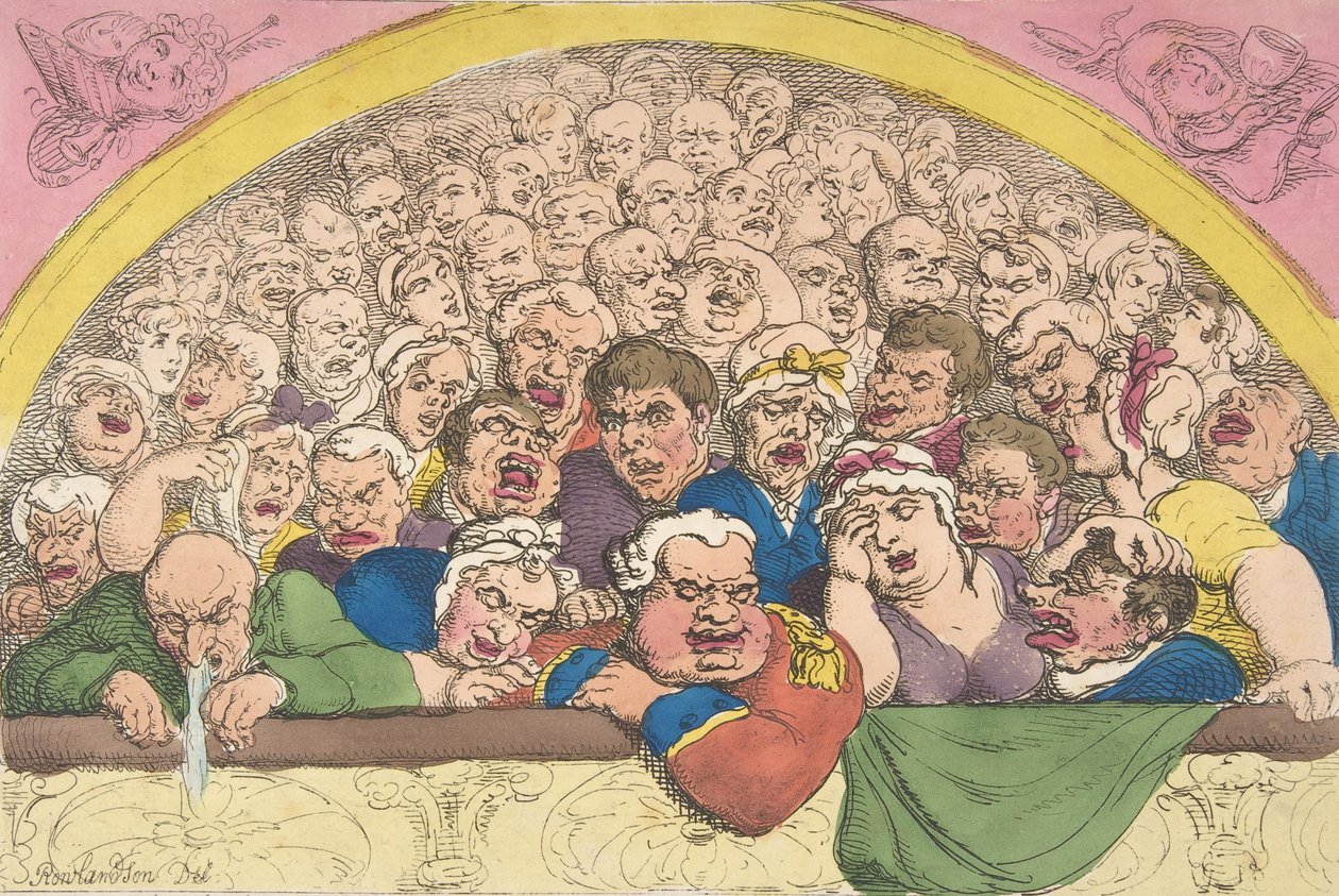 Galamblyuk. Egy kolostorkerti trükk az istenek összefogására, 1811. február 20., ..., február 20. alkotó: Thomas Rowlandson