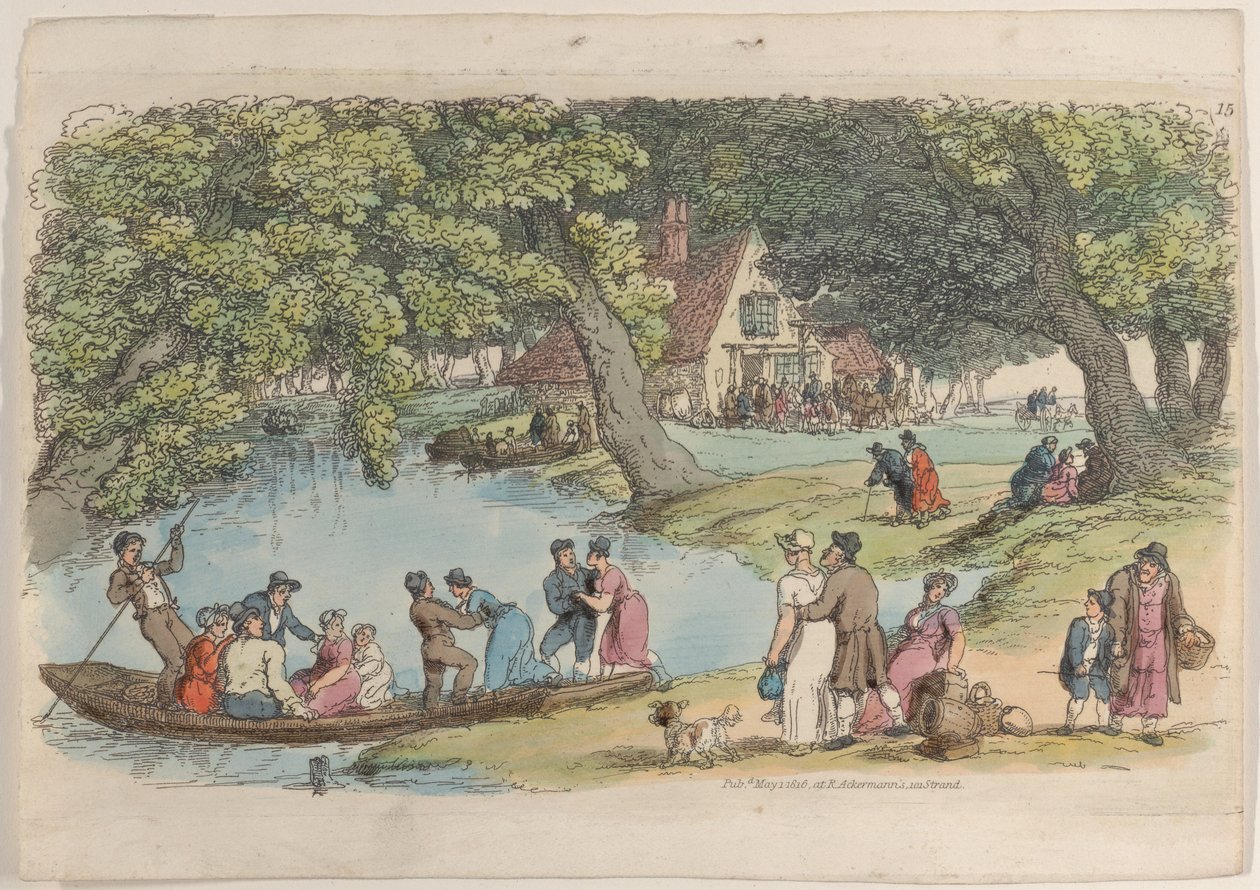 15. tábla, a Miniatűr világból, 1816., 1816. alkotó: Thomas Rowlandson