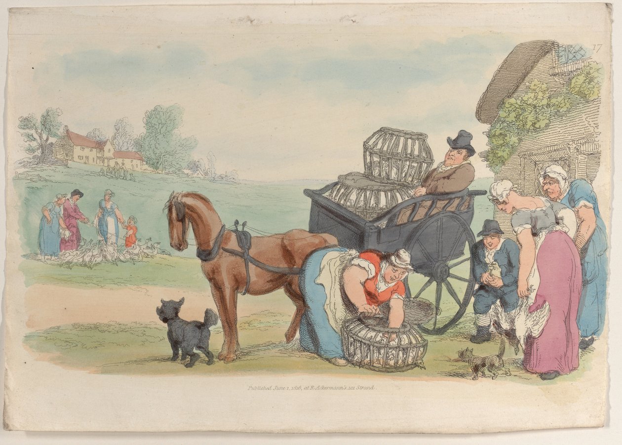 17. tábla, a Miniatűr világból, 1816., 1816. alkotó: Thomas Rowlandson