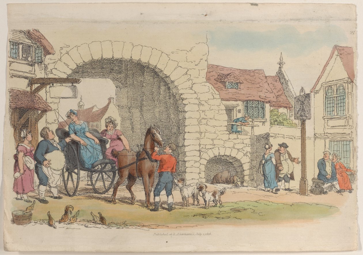21. tábla, a Miniatűr világból, 1816., 1816. alkotó: Thomas Rowlandson