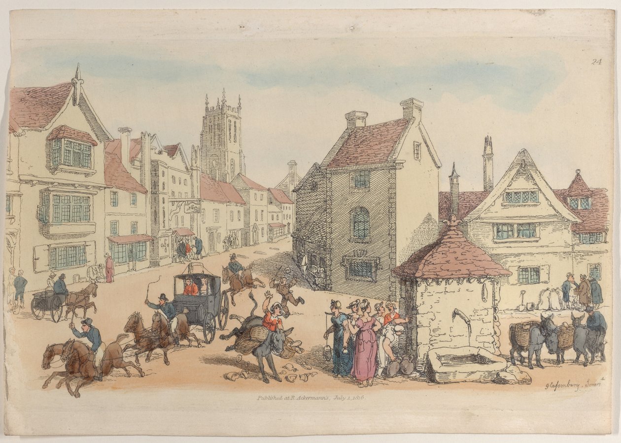 24. tábla, a Miniatűr világból, 1816., 1816. alkotó: Thomas Rowlandson