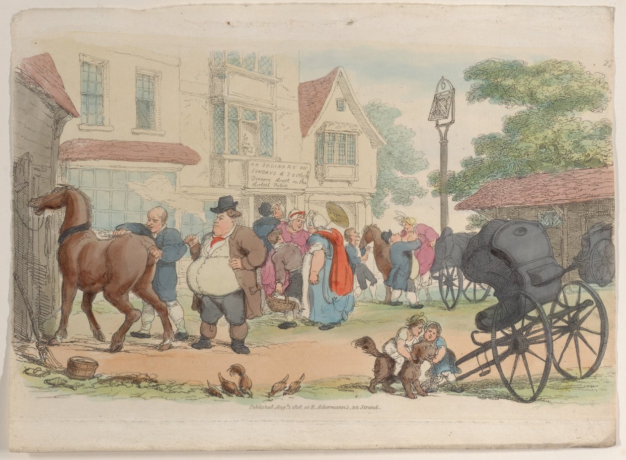 27. tábla, a Miniatűr világból, 1816., 1816. alkotó: Thomas Rowlandson