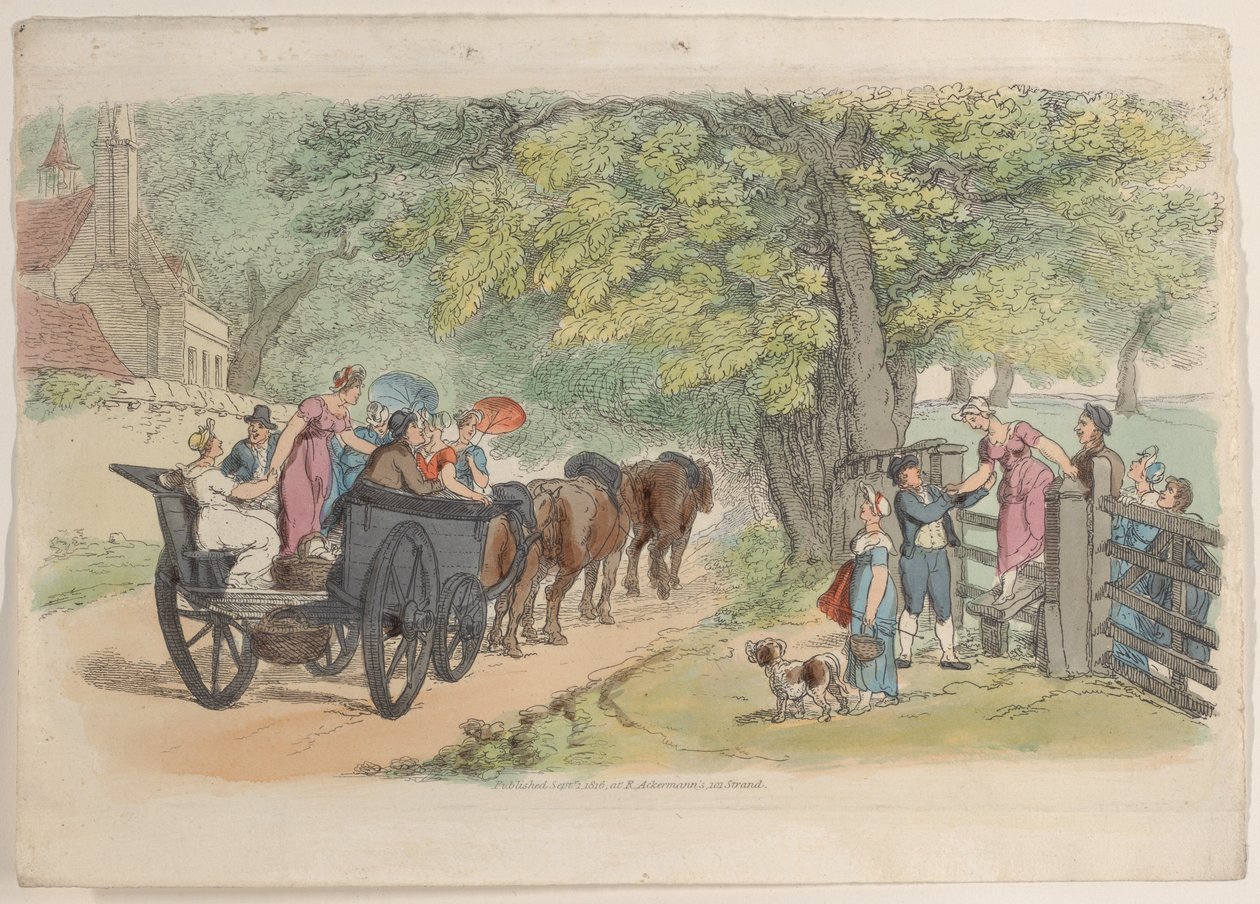 33. tábla, a Miniatűr világból, 1816., 1816. alkotó: Thomas Rowlandson