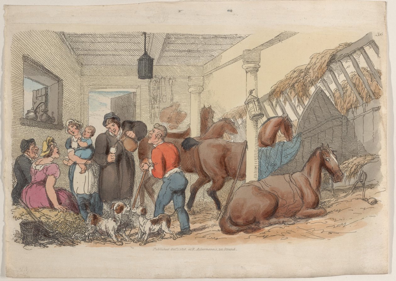 36. tábla, a Miniatűr világból, 1816., 1816. alkotó: Thomas Rowlandson