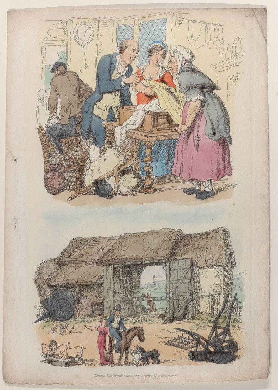 5. tábla, a Miniatűr világból, 1816., 1816. alkotó: Thomas Rowlandson