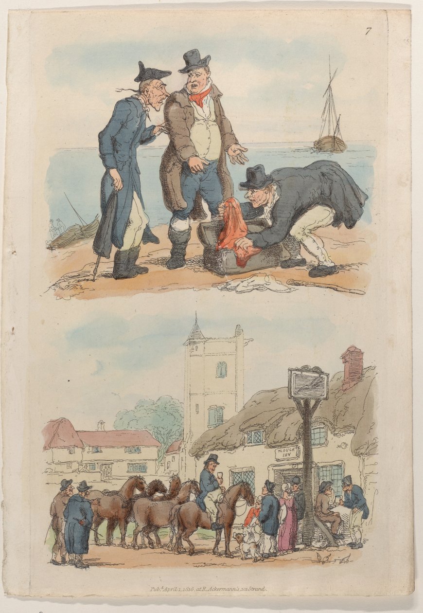 7. tábla, a Miniatűr világból, 1816., 1816. alkotó: Thomas Rowlandson