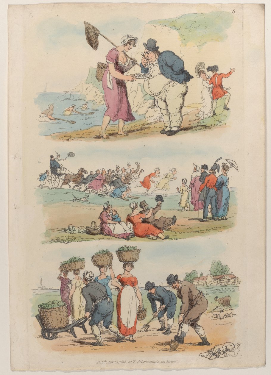 8. tábla, a Miniatűr világból, 1816., 1816. alkotó: Thomas Rowlandson