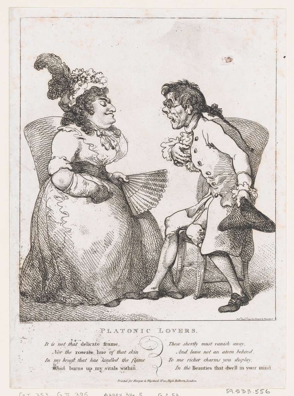 Plátói szerelmesek, 1797. augusztus 1., 1797. augusztus 1. alkotó: Thomas Rowlandson