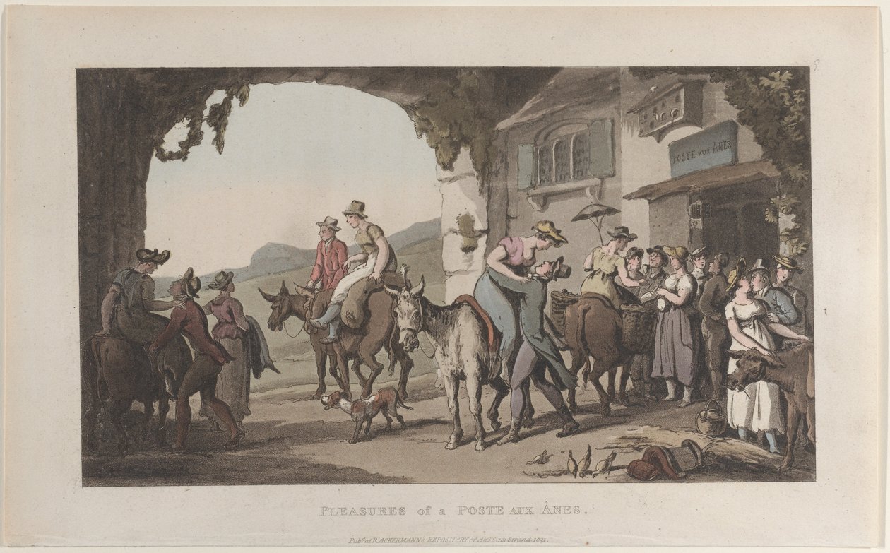 Pleasures of a Poste Aux Ânes, Journal of Sentimental Travels in the Southern Provin..., 1821. alkotó: Thomas Rowlandson