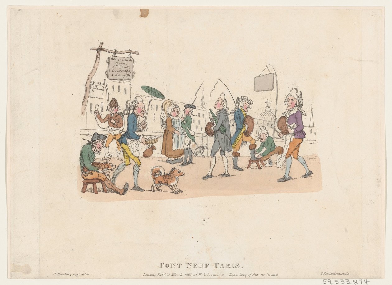 Pont Neuf, Párizs, 1803. május 1., 1803. május 1. alkotó: Thomas Rowlandson