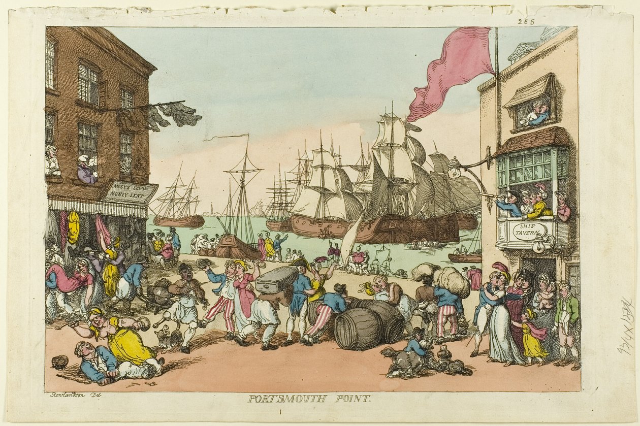 Portsmouth Point alkotó: Thomas Rowlandson