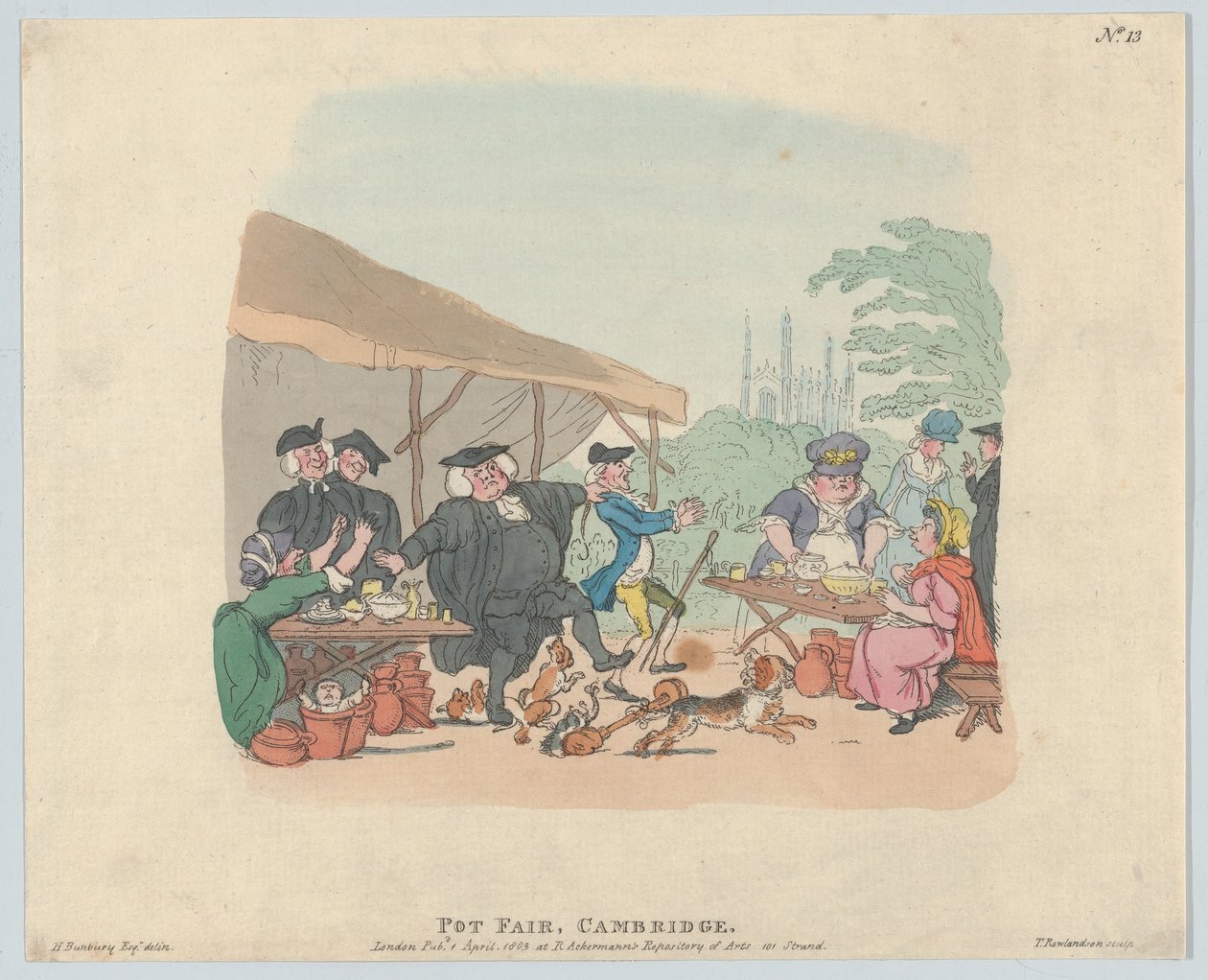 Pot Fair Cambridge, 1803. május 1., 1803. május 1. alkotó: Thomas Rowlandson