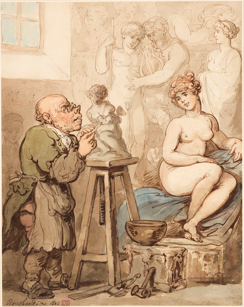 Felkészülés az Akadémiára – Az öreg Joseph Nollekens és Vénusza alkotó: Thomas Rowlandson