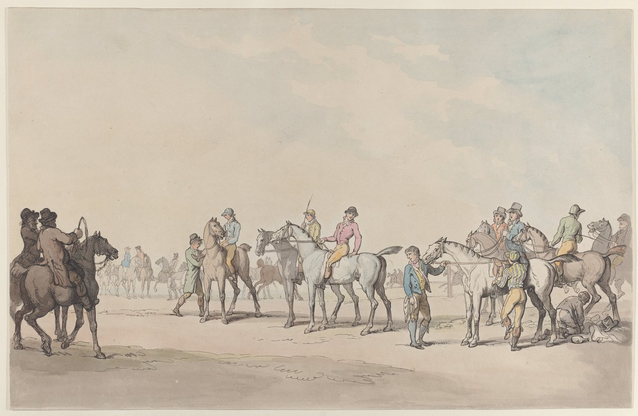 Felkészülés a versenyre alkotó: Thomas Rowlandson