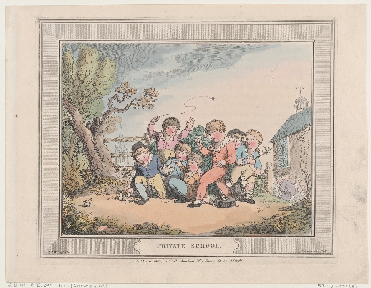Magániskola, 1802. május 10., 1802. május 10. alkotó: Thomas Rowlandson