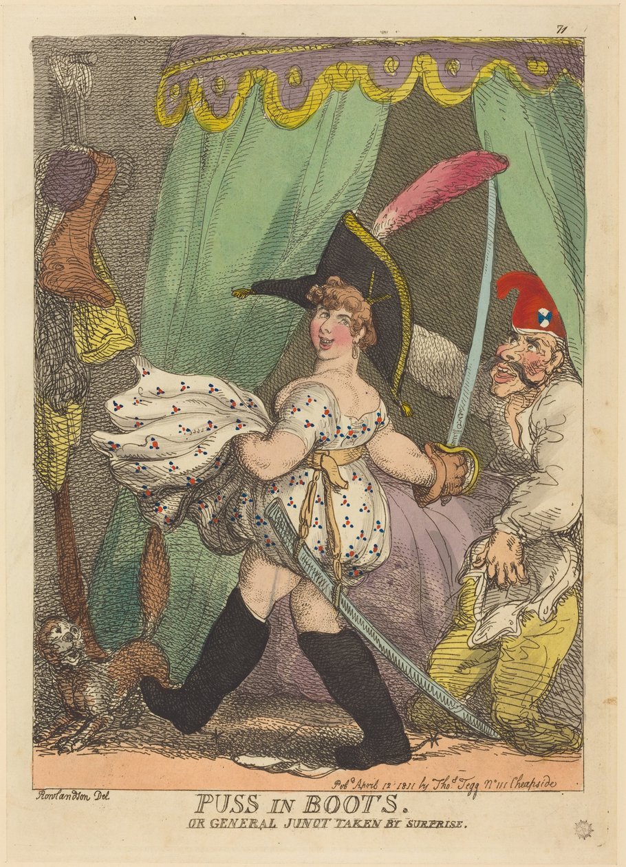 A csizmás kandúr, avagy Junot tábornok meglepetésszerű elfogása alkotó: Thomas Rowlandson